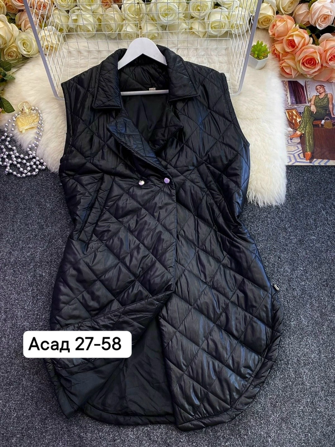 плащевка жилетка,длинная жилетка стеганная женская размер 56-58,жилет удлиненный женский стеганый больших размеров,жилетка ,жилет на синтепоне