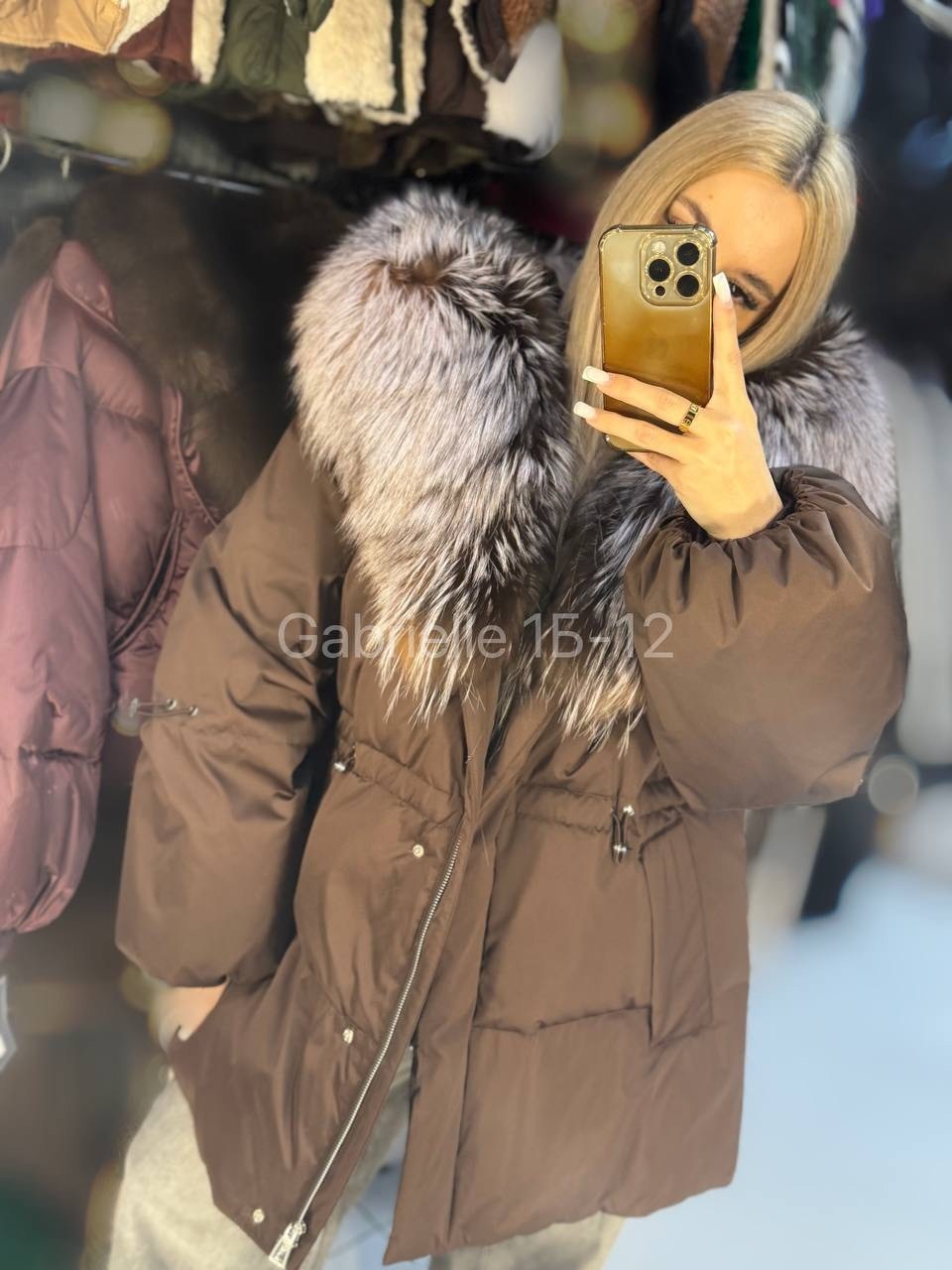 зимний пуховик с натуральным мехом и капюшоном mexrussi,пуховик с мехом,пуховик с натуральным мехом,пуховик женский,пуховик