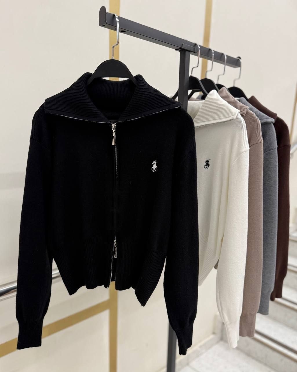 женская кофта,свитер женский ralph lauren серый деним,кофта кашемир,свитер с двойным замком polo,свитер с замком