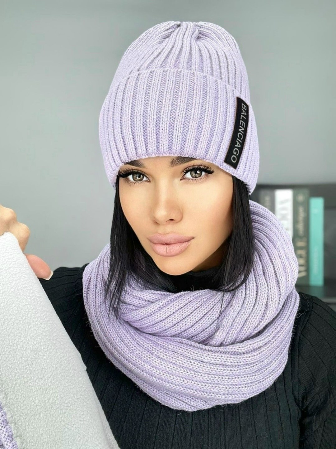 комплект шапка шарф,комплект женский шапка,шапка и снуд,женская шапка,комплект шапки