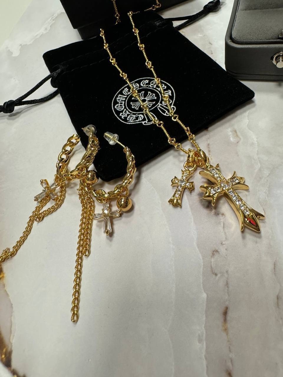 золотые серьги со съемными подвесками,серьга с цепочкой,серьги в виде креста,модные серьги,элегантные серьги