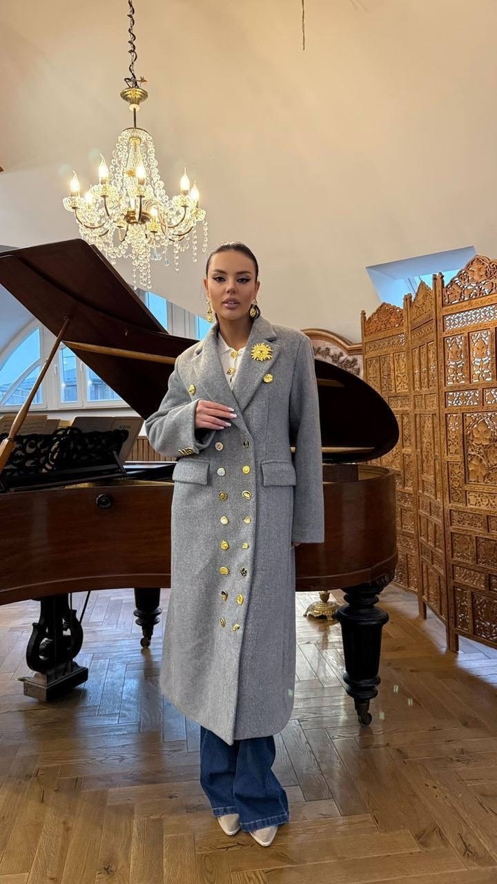 пальто модное,двубортное пальто,пальто женские,серое пальто,пальто демисезонное