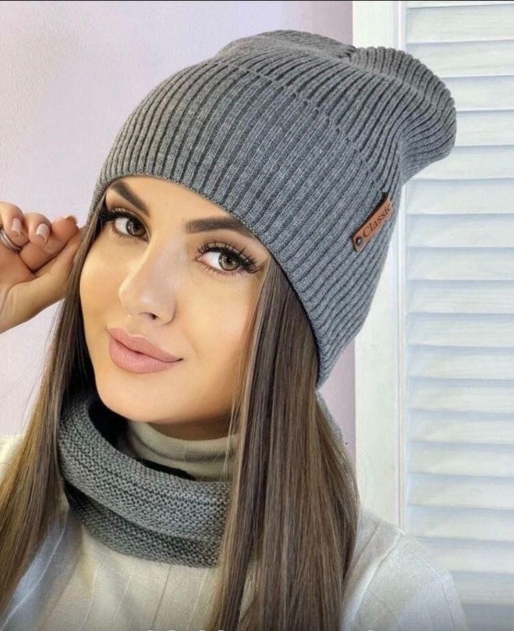 комплект шапка бини женская со снудом,комплект шапка и снуд,комплект шапки,шапка женская,шапка снуд