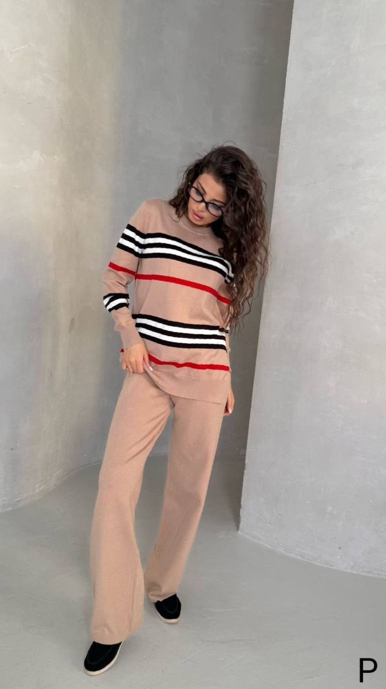 трикотажные костюмы,трикотажный костюм с брюками и кофтой в полоску aisha comfort,вязаные костюмы,женский трикотажный костюм,трикотажный костюм брюками