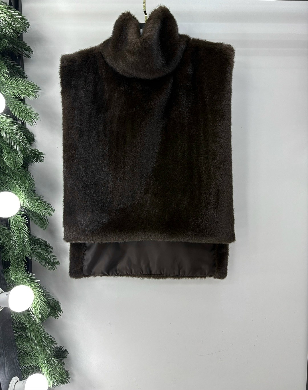 норковая манишка,норковая манишка - орех,манишка из меха норки