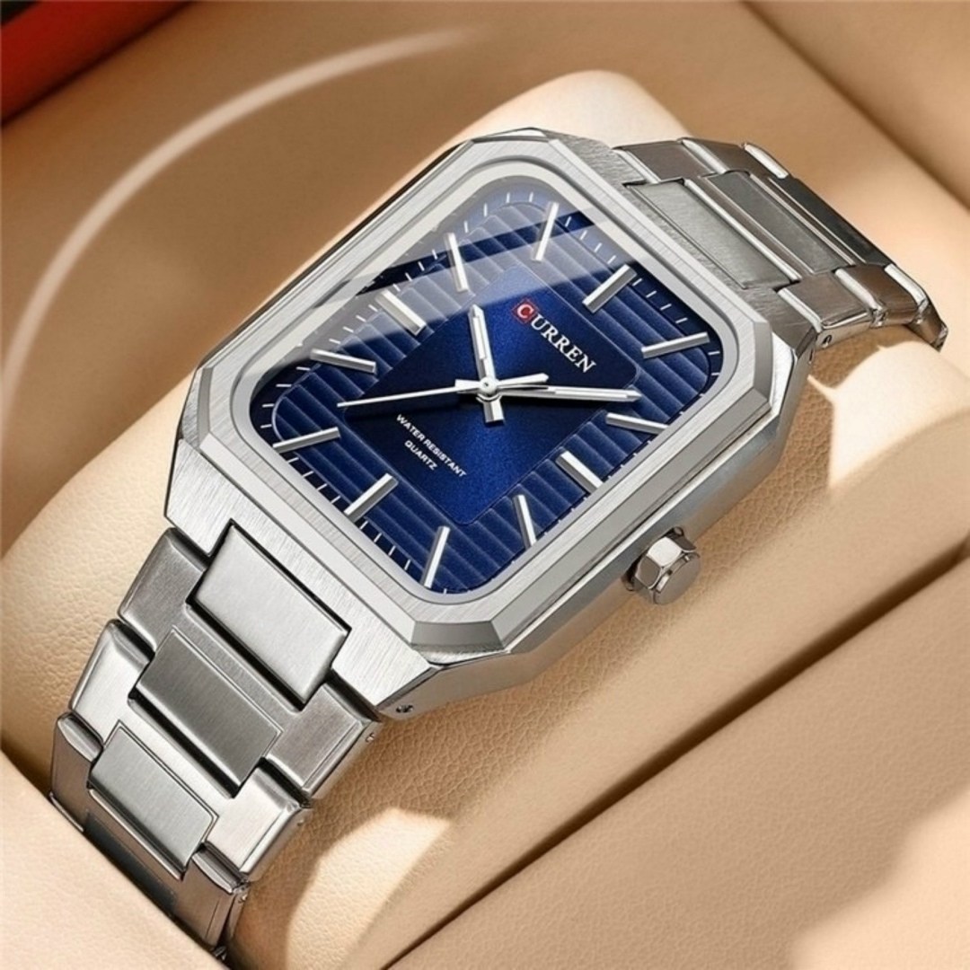 мужские прямоугольные водонепроницаемые часы curren,curren новые прямоугольные деловые часы для мужчин 2025,часы наручные curren мужские кварцевые,мужские кварцевые наручные часы,мужские кварцевые час