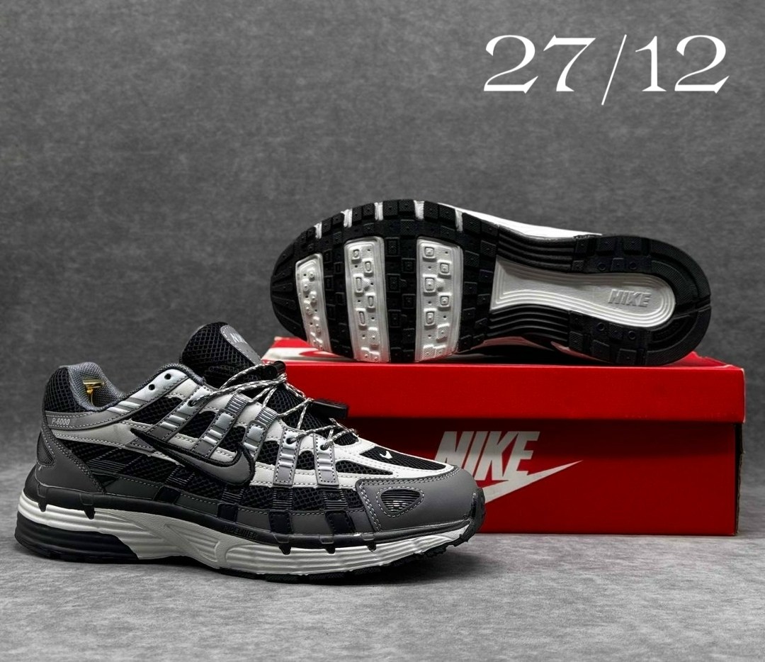 кроссовки nike p-6000,nike кроссовки мужские,кроссовки для бега p-6000 с низким верхом черный серебряный серый nike,мужские кроссовки,кроссовки мужские nike р 6000