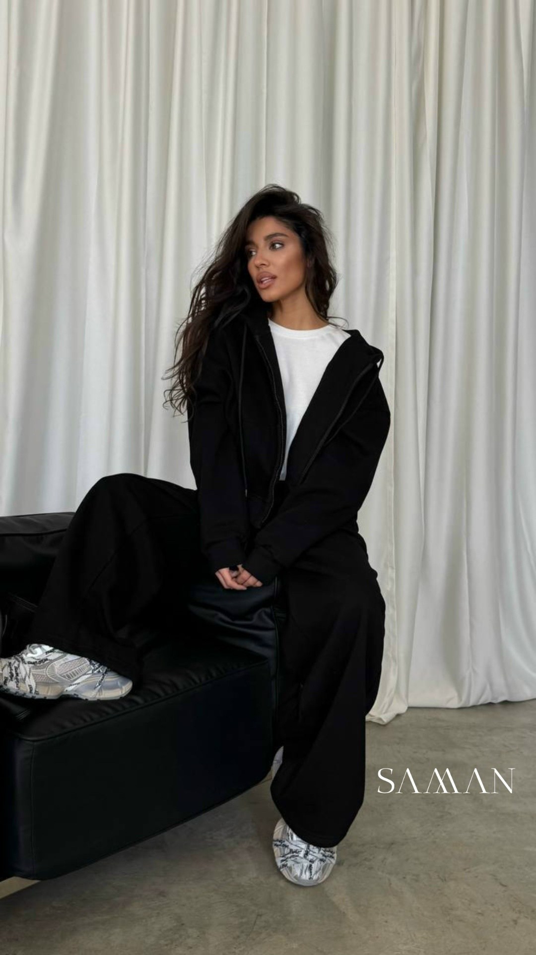 костюм спортивный со штанами палаццо и зип худи micca 362772883,костюм,спортивный костюм,костюм спортивный женский