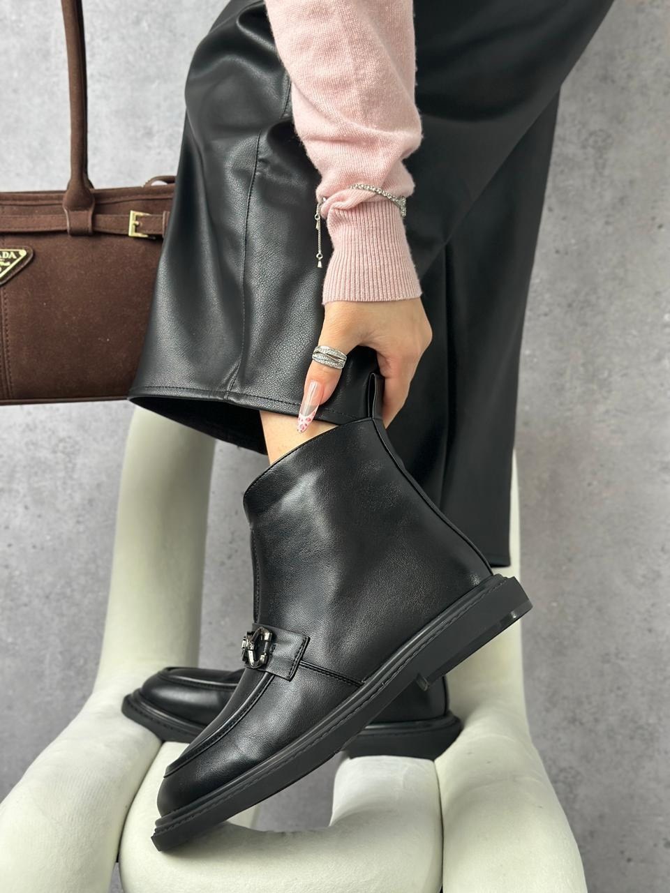 ,лоферы зимние женские черный chagee,ботинки женские, женская,лоферы женские зимние