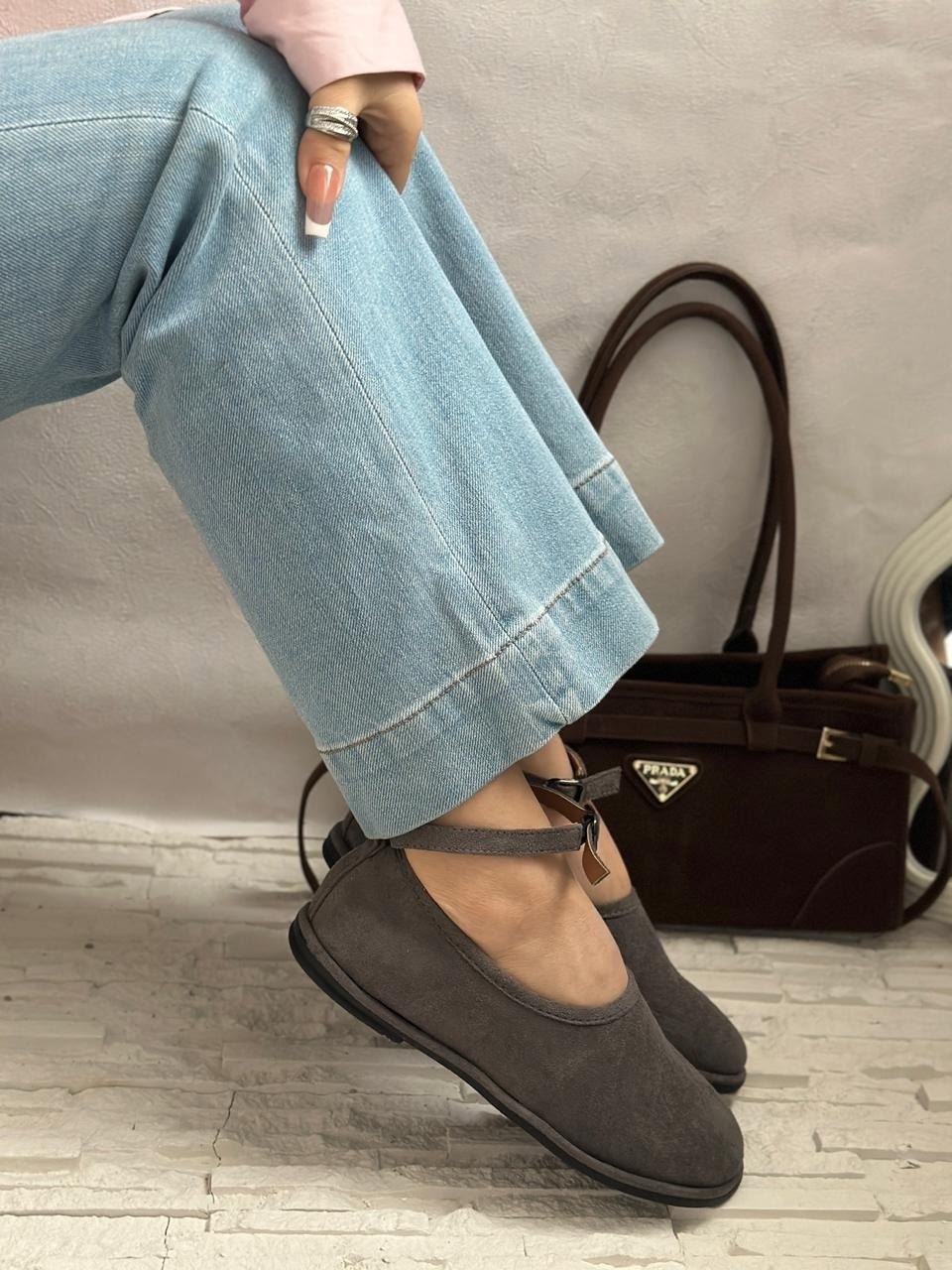 ,балетки замшевые мэри джейн massimo dutti,балетки повседневные, женская,модная женская