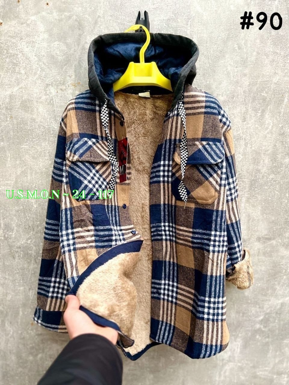 рубашка с капюшоном,рубашка теплая,рубашка на меху,рубашка в клетку с капюшоном,рубашка на флисе