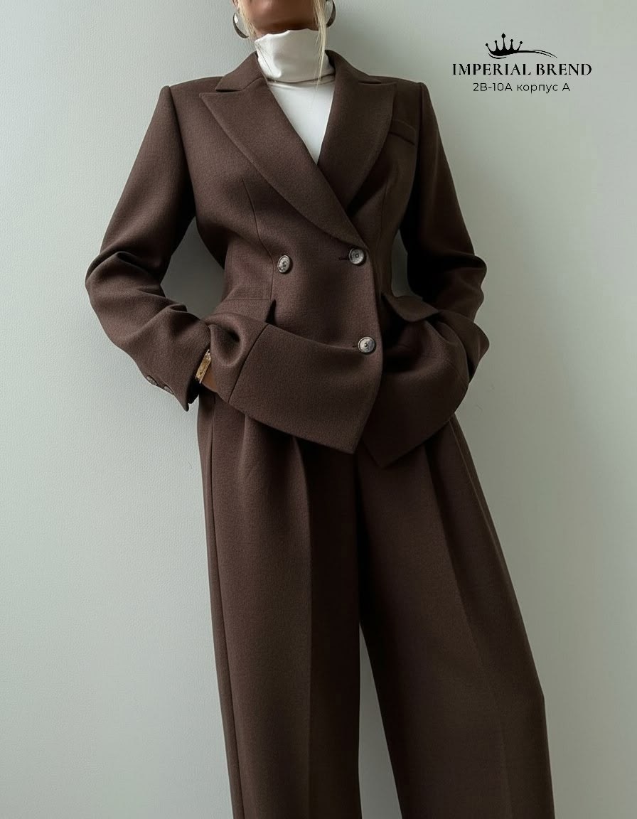 брючный костюм pirs 5030 шоколадный,женский брючный костюм,костюм брючный женский классический olya stoff,костюм брючный olya stoff,костюмы женские