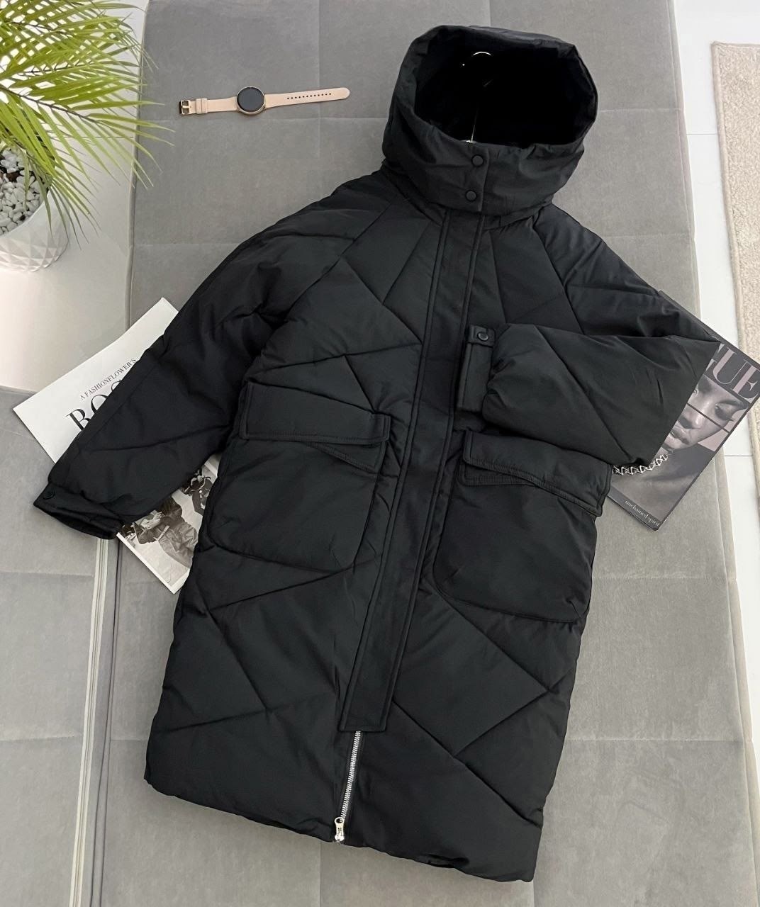 пуховик женский длинный куртка зимняя discovery style,пуховик повседневный,куртка пуховик зимний длинный с капюшоном теплый стеганный,женская зимняя куртка,куртка женская