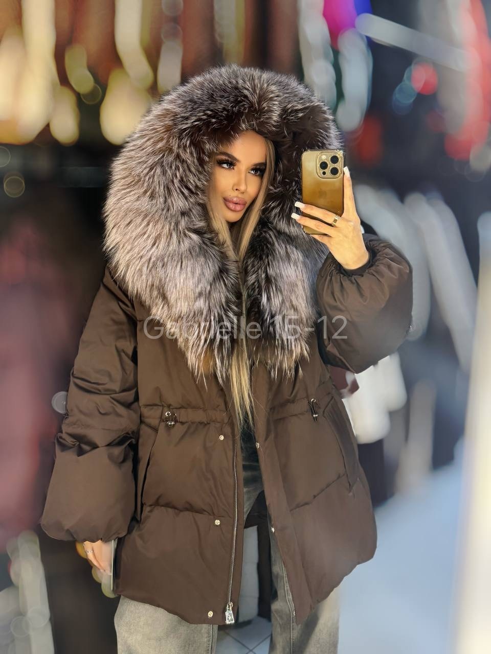зимний пуховик с натуральным мехом и капюшоном mexrussi,пуховик с мехом,пуховик с натуральным мехом,пуховик женский,пуховик
