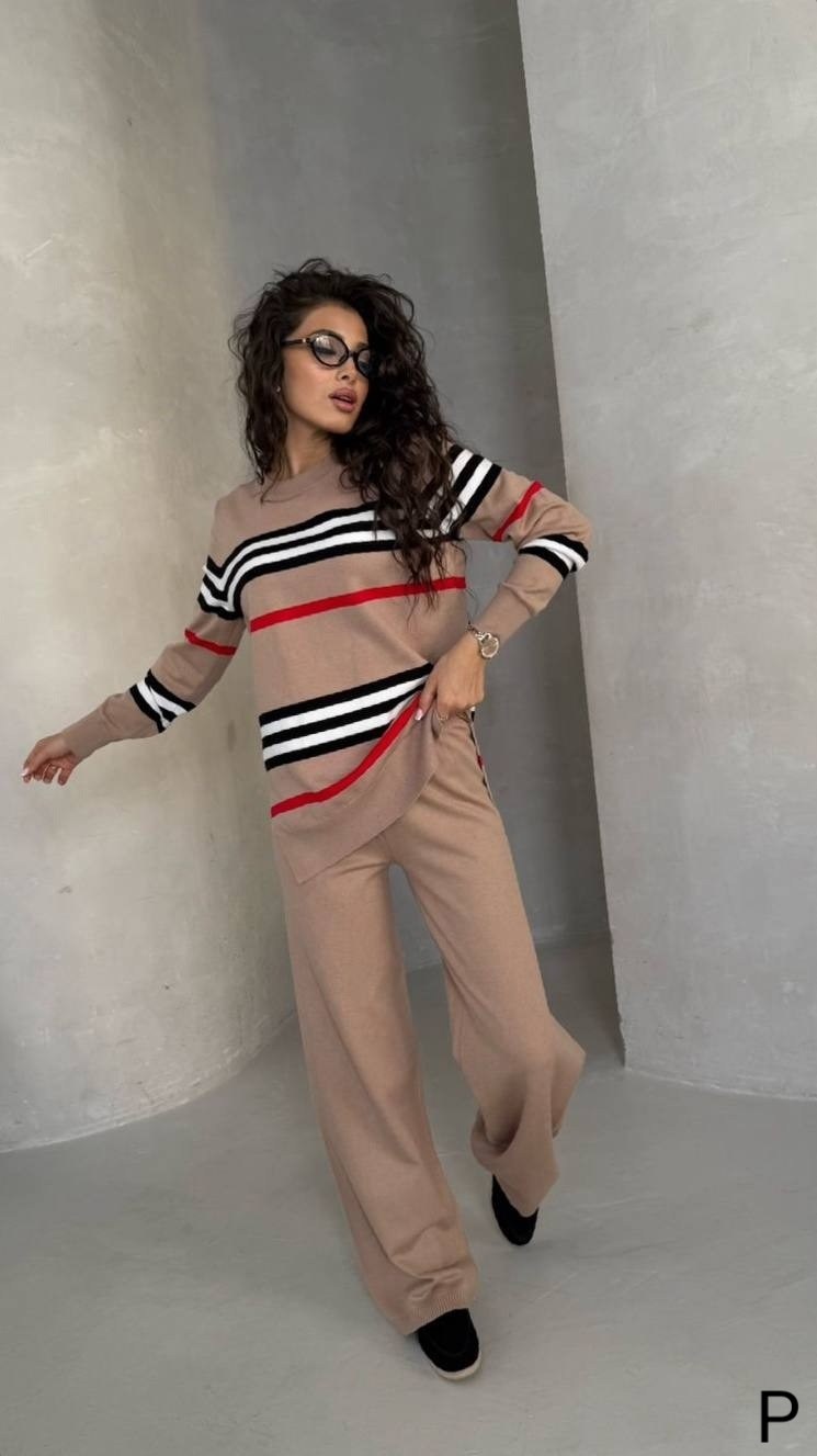 трикотажные костюмы,трикотажный костюм с брюками и кофтой в полоску aisha comfort,вязаные костюмы,женский трикотажный костюм,трикотажный костюм брюками