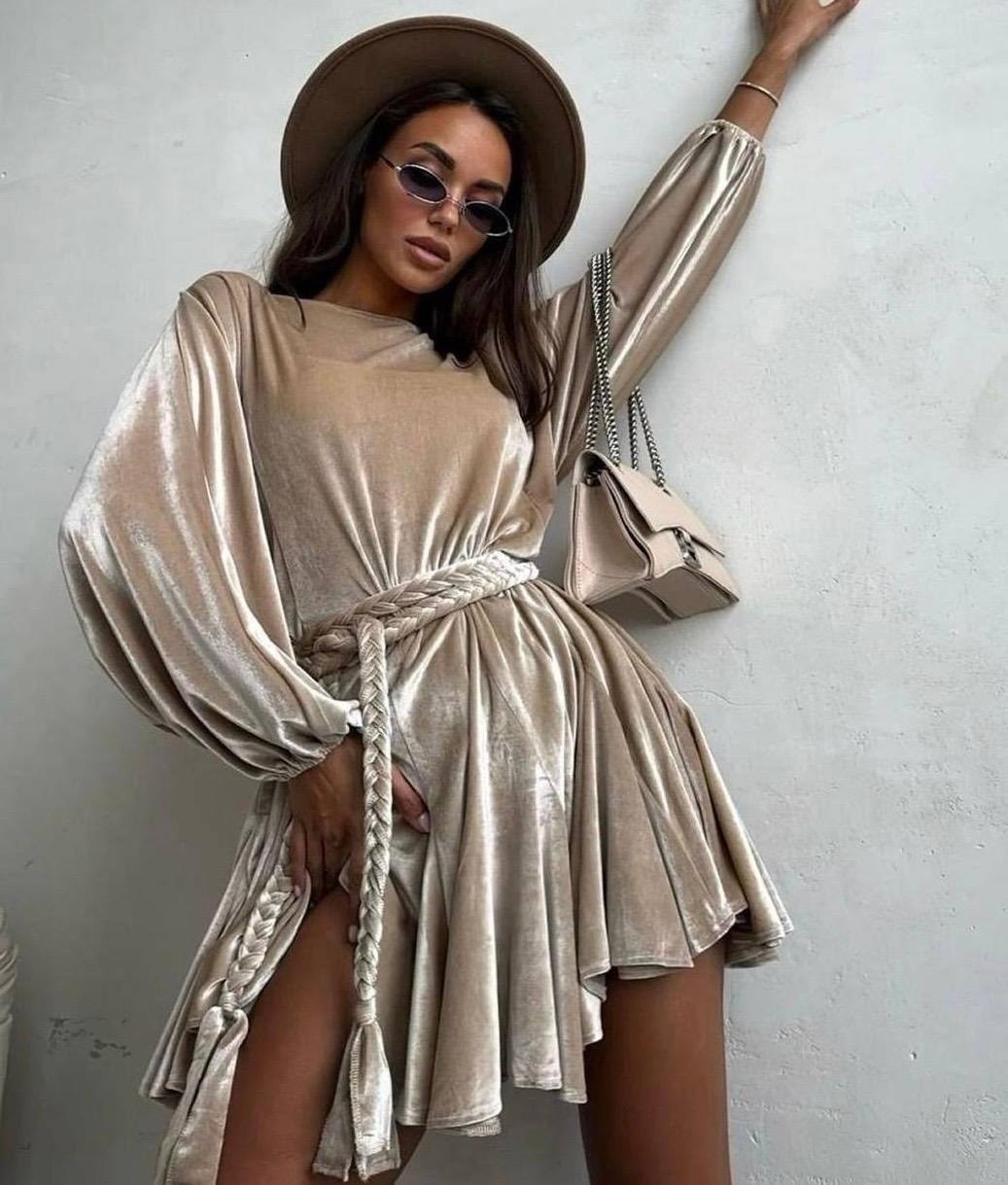 платье велюр,бархатное платье,платье с поясом,платье женское,платье