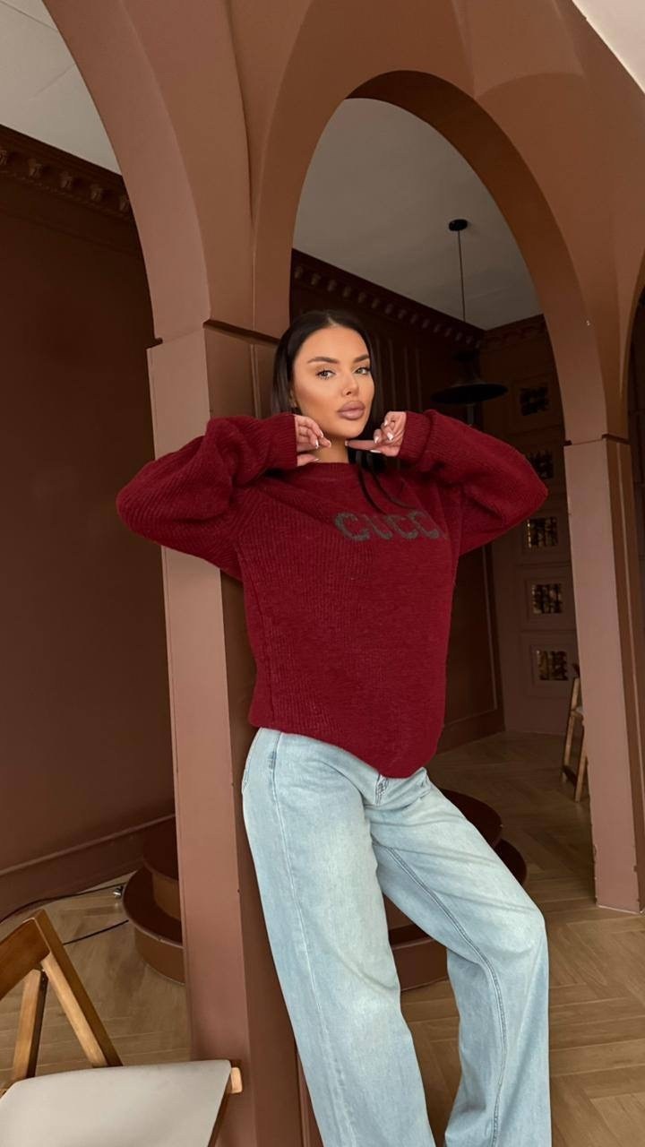 свитер с горлом укороченный вязаный оверсайз saffiko,свитер укороченный вязаный оверсайз saffiko,свитер,женская кофта,свитера женские