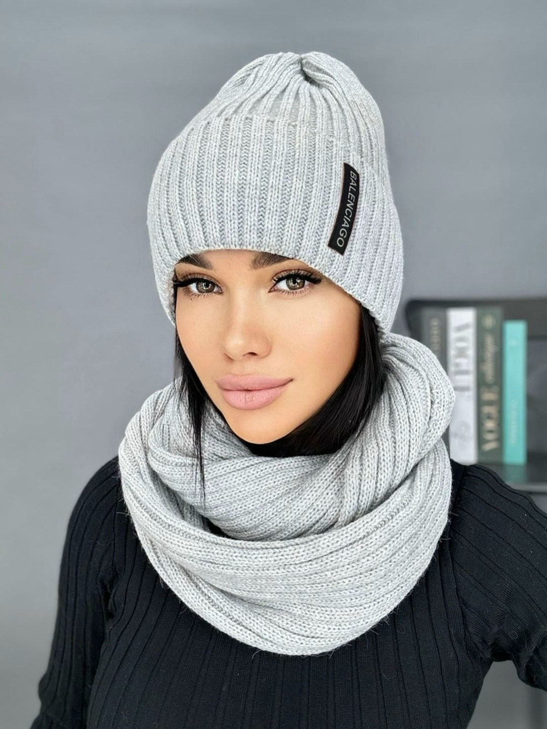 комплект шапка шарф,комплект женский шапка,шапка и снуд,женская шапка,комплект шапки