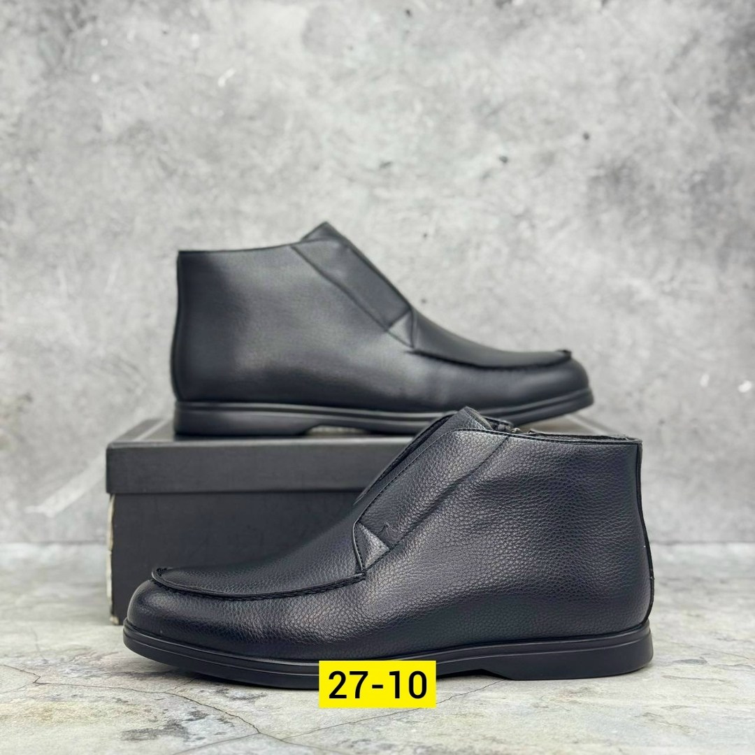 ,мужская  дербент,ботинки мужские,мужская ,лоферы лоро пиано черные кожаные