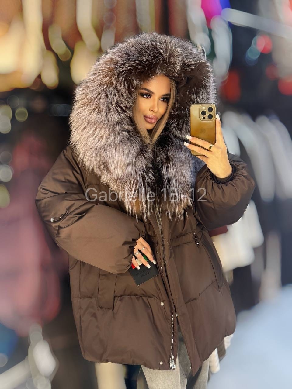 зимний пуховик с натуральным мехом и капюшоном mexrussi,пуховик с мехом,пуховик с натуральным мехом,пуховик женский,пуховик