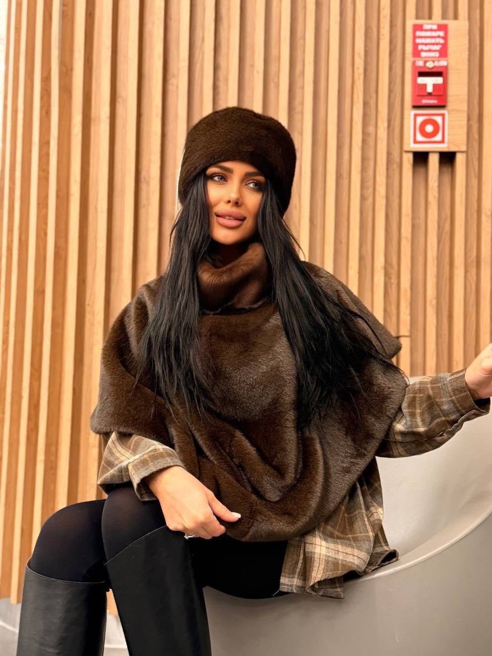 шуба,шубка,шуба норковая,меховая шапка,пончо из норки