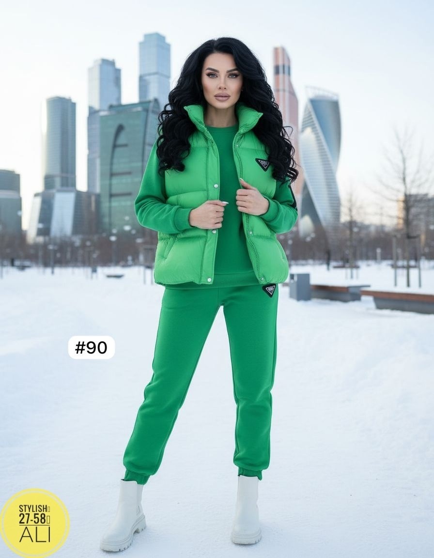 костюм тройка с курткой black&brand,спортивный женский костюм тройка,женский спортивный костюм,зимний костюм,спортивные костюмы тройка с жилеткой