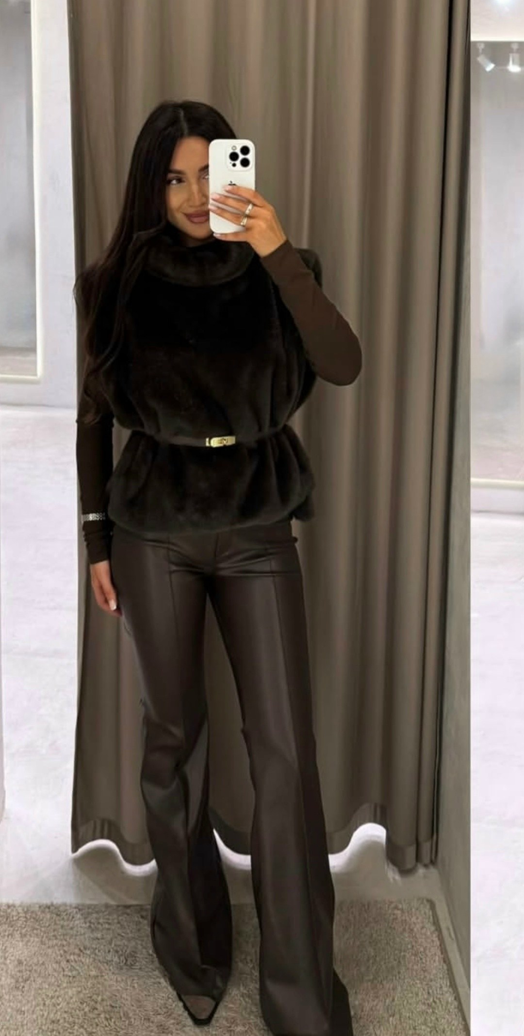 норковая манишка,норковая манишка - орех,манишка из меха норки