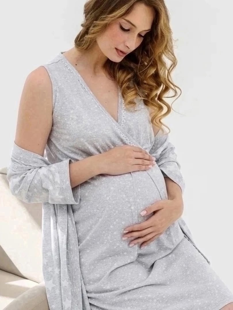 халат с сорочкой для беременных и кормящих в роддом,халат с сорочкой для беременных и кормящих в роддом fanmood 284217660,халат и сорочка для беременных и кормящих,халат и сорочка для беременных,сороч