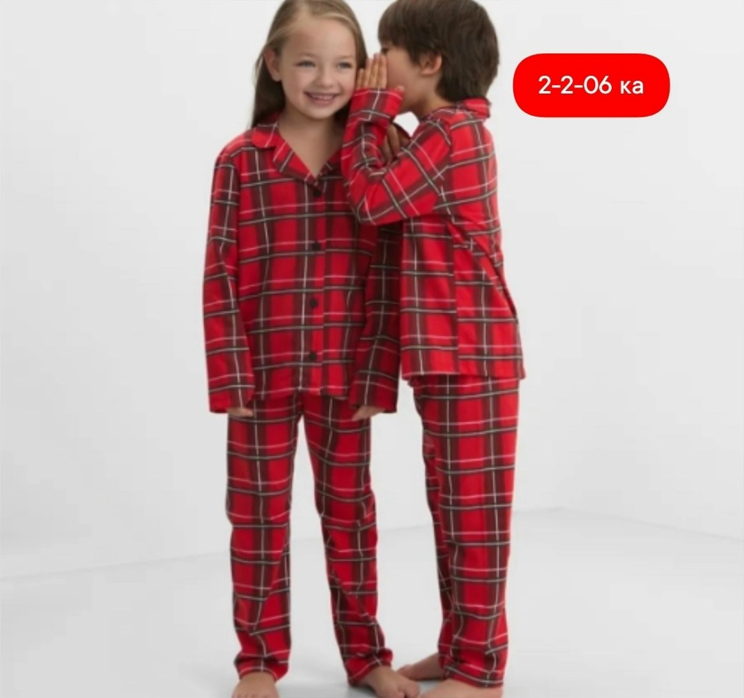 пижама со штанами в клетку,пижама детская kaftan,пижамы детские,пижама в клетку детская,пижама со штанами в клетку детская сима-ленд & kaftan