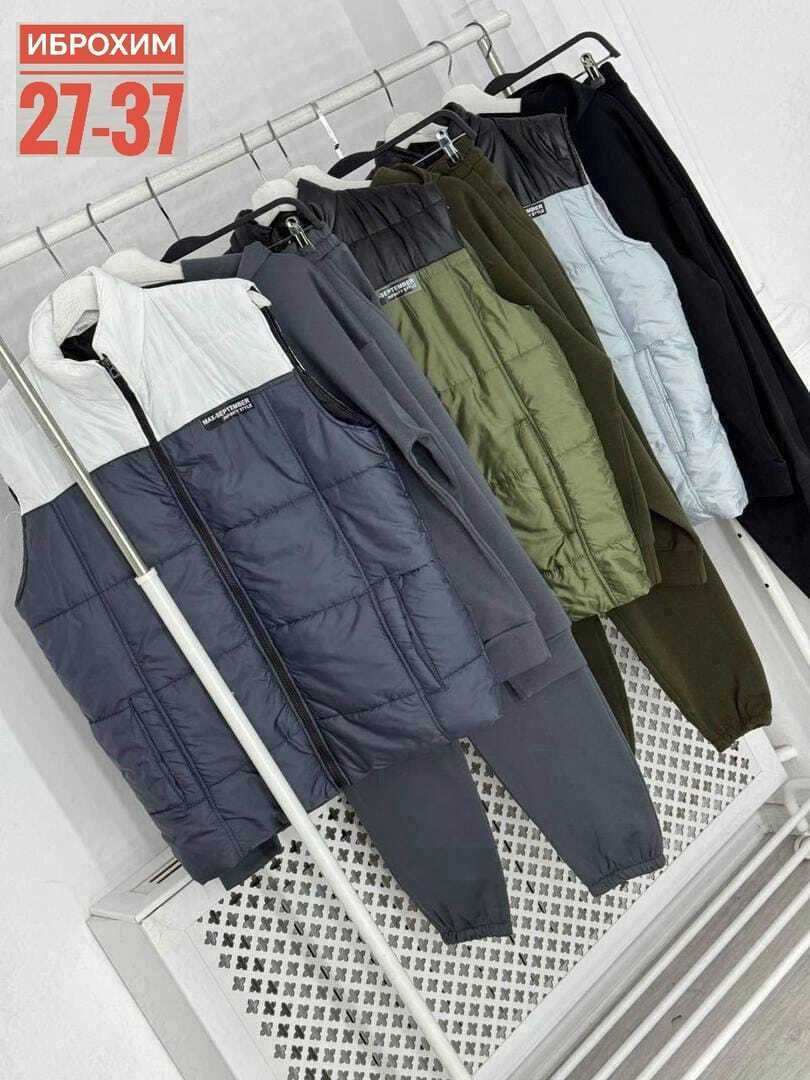 спортивный костюм тройка с жилеткой,мужская спортивная одежда,спортивный костюм с жилеткой теплый на флисе мужской больших размеров серый,мужской теплый спортивный костюм на флисе с жилетом,костюм спо