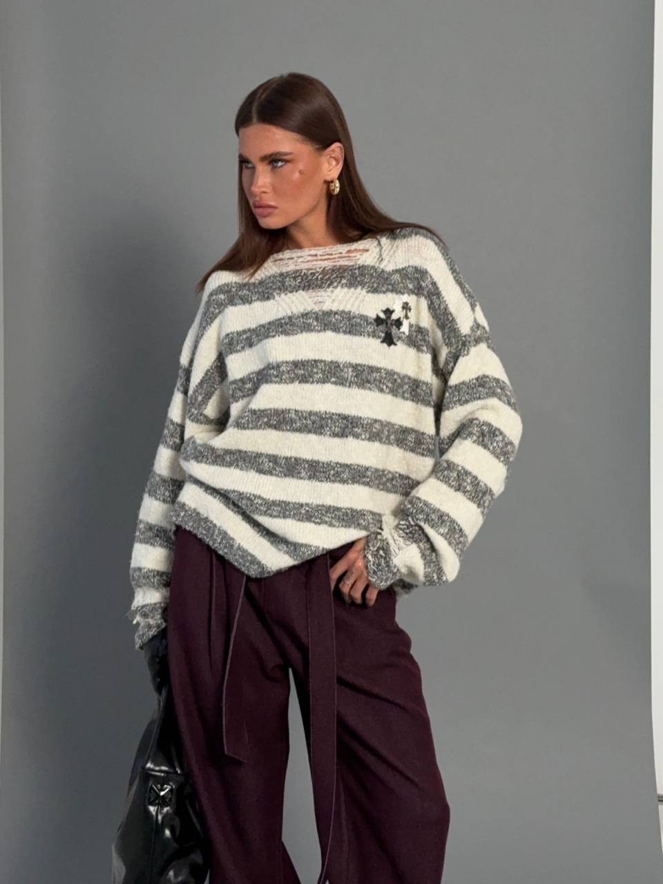 свитер в полоску оверсайз,вязаный свитер оверсайз,свитер оверсайз вязаный в полоску теплый кофта,свитер в полоску оверсайз вязаный,свитер в полоску оверсайз вязаный удлиненный