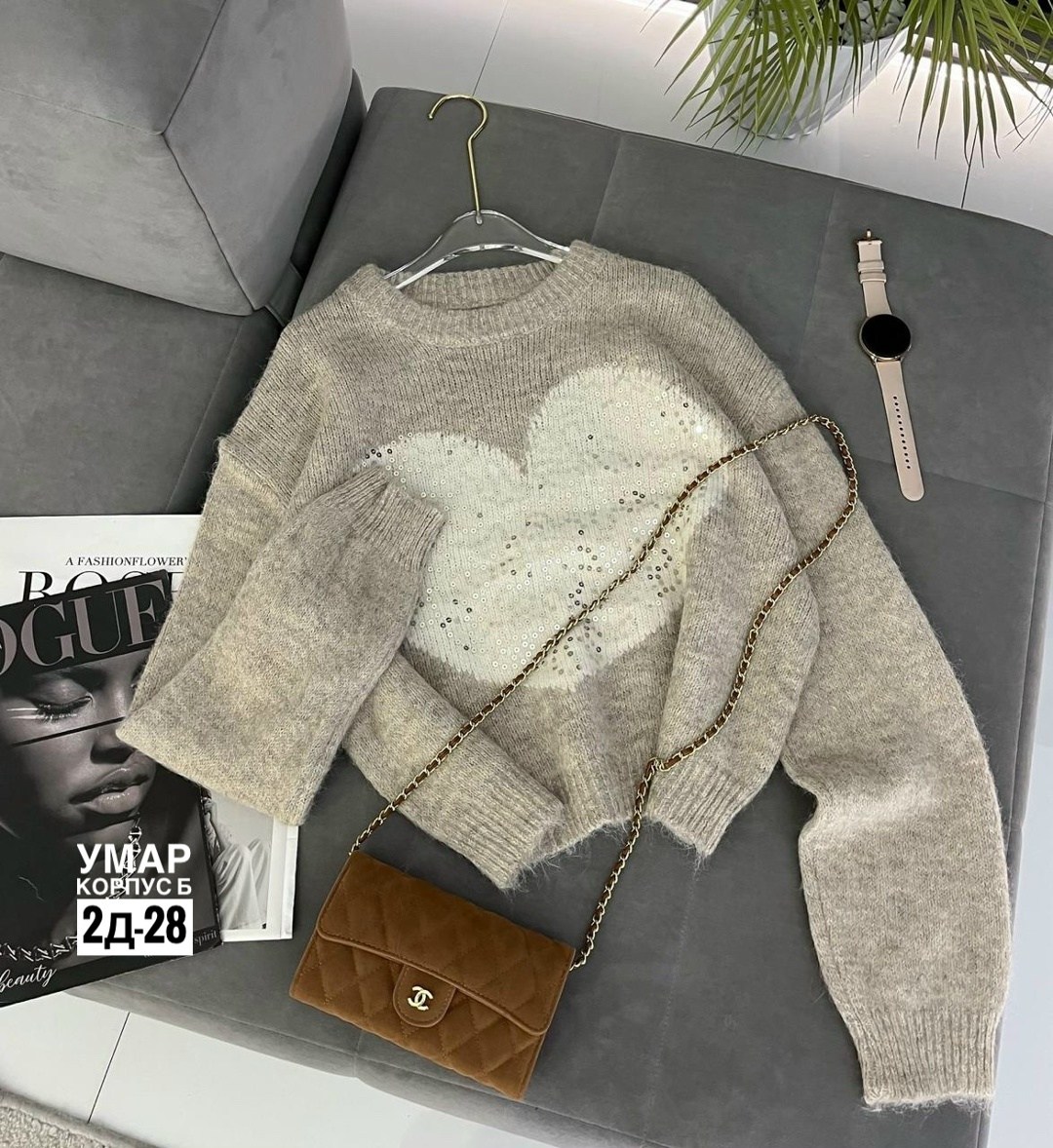 женская кофта,женский свитер,свитер вязаный оверсайз с притом 3d с сердцем кк fashion,свитер,кофта