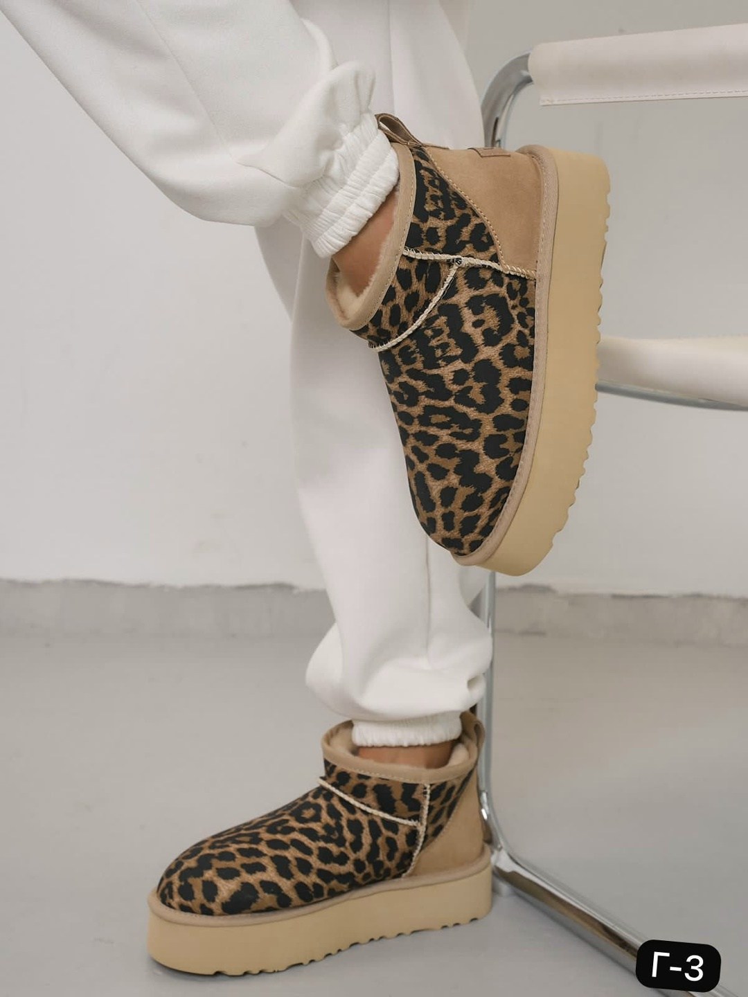 зимние угги на платформе yourbox цвет леопардовый коричневый,,зимние угги на платформе, женская,женские угги
