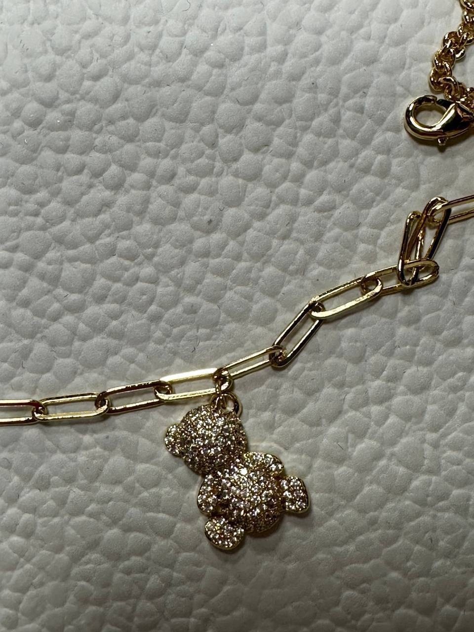 цепочка с подвесками,цепочки,колье с подвесками,ожерелье с подвесками,ожерелье с мишкой