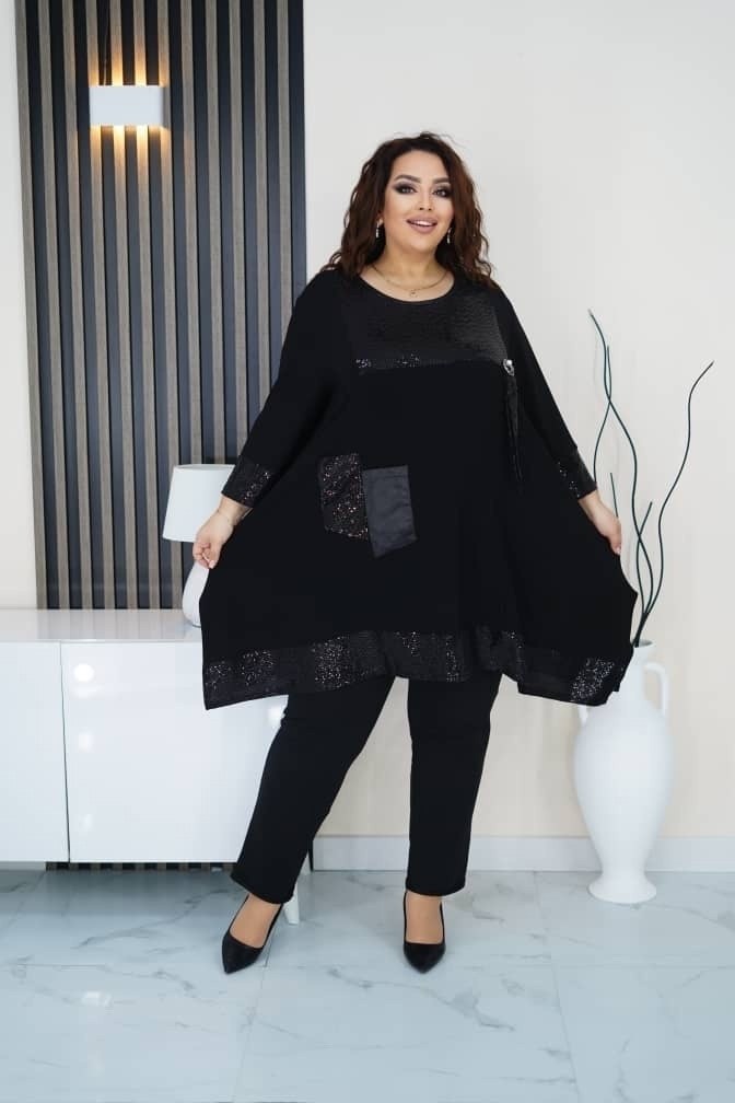 женская туника,элегантный брючный костюм,туника одежда,нарядная туника,стильная туника