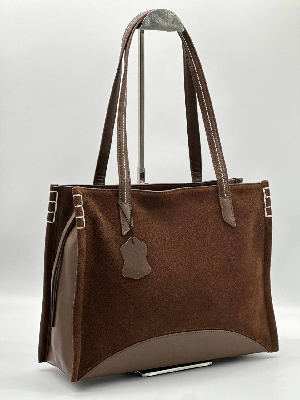 женская замшевая сумка 298-2 brown,сумка,сумка женская,сумка с замшей,женская сумка из натуральной замши