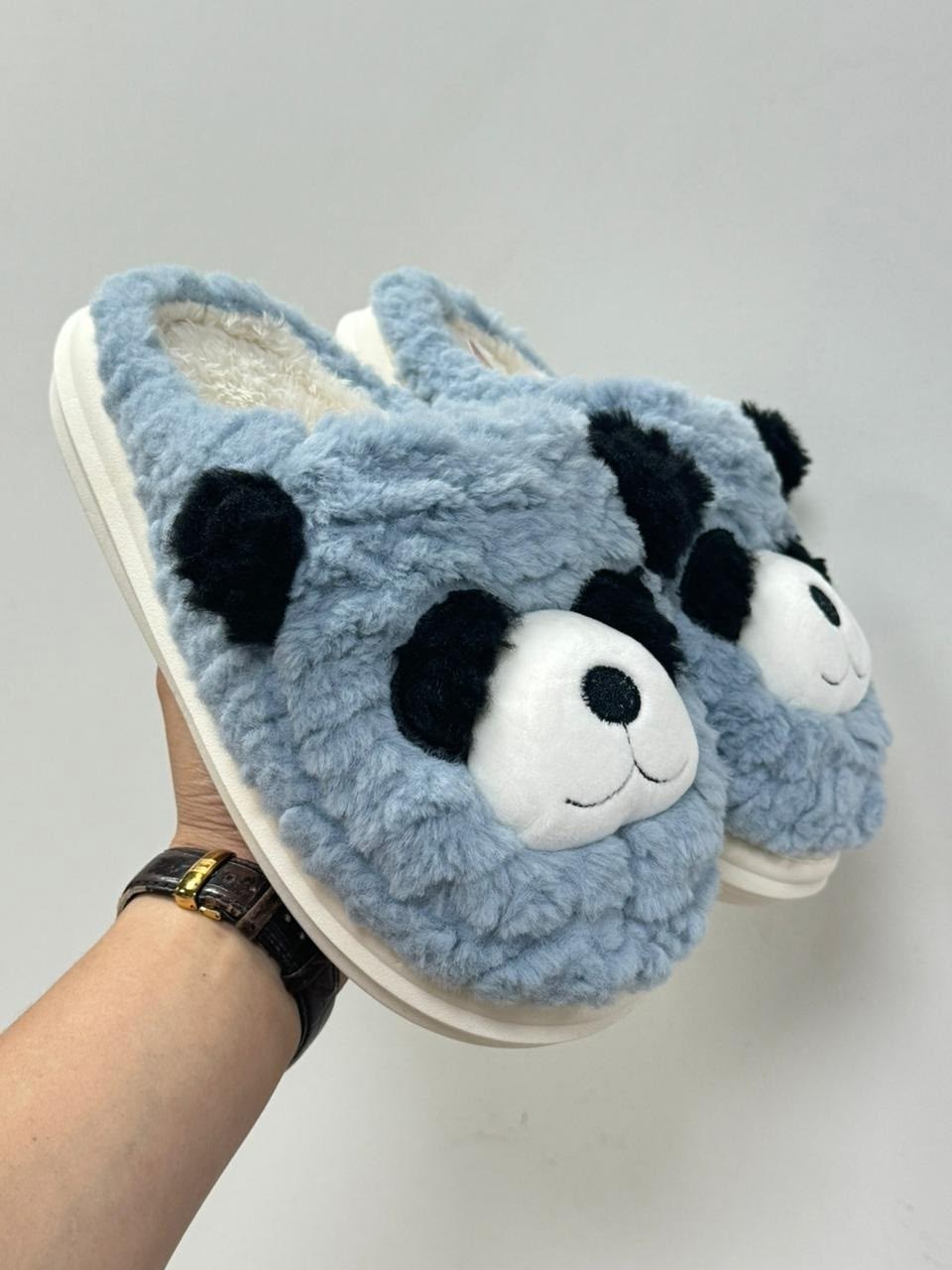 тапочки панда,домашние тапочки,плюшевые тапочки,тапочки мягкие,домашние тапочки пушистые