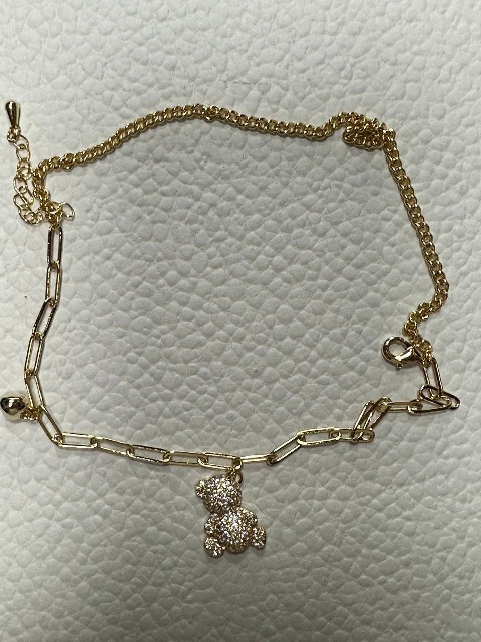 цепочка с подвесками,цепочки,колье с подвесками,ожерелье с подвесками,ожерелье с мишкой