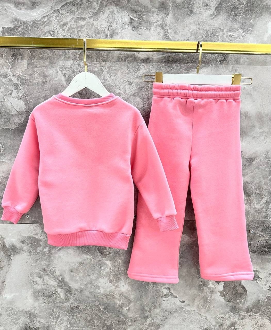 костюм детский (свитшот, брюки) kaftan plushy р.36 (134-140) розовый,костюм детский (свитшот, брюки) kaftan plushy р.30 (98-104) розовый,костюм детский (свитшот, брюки) kaftan plushy розовый,спортивны