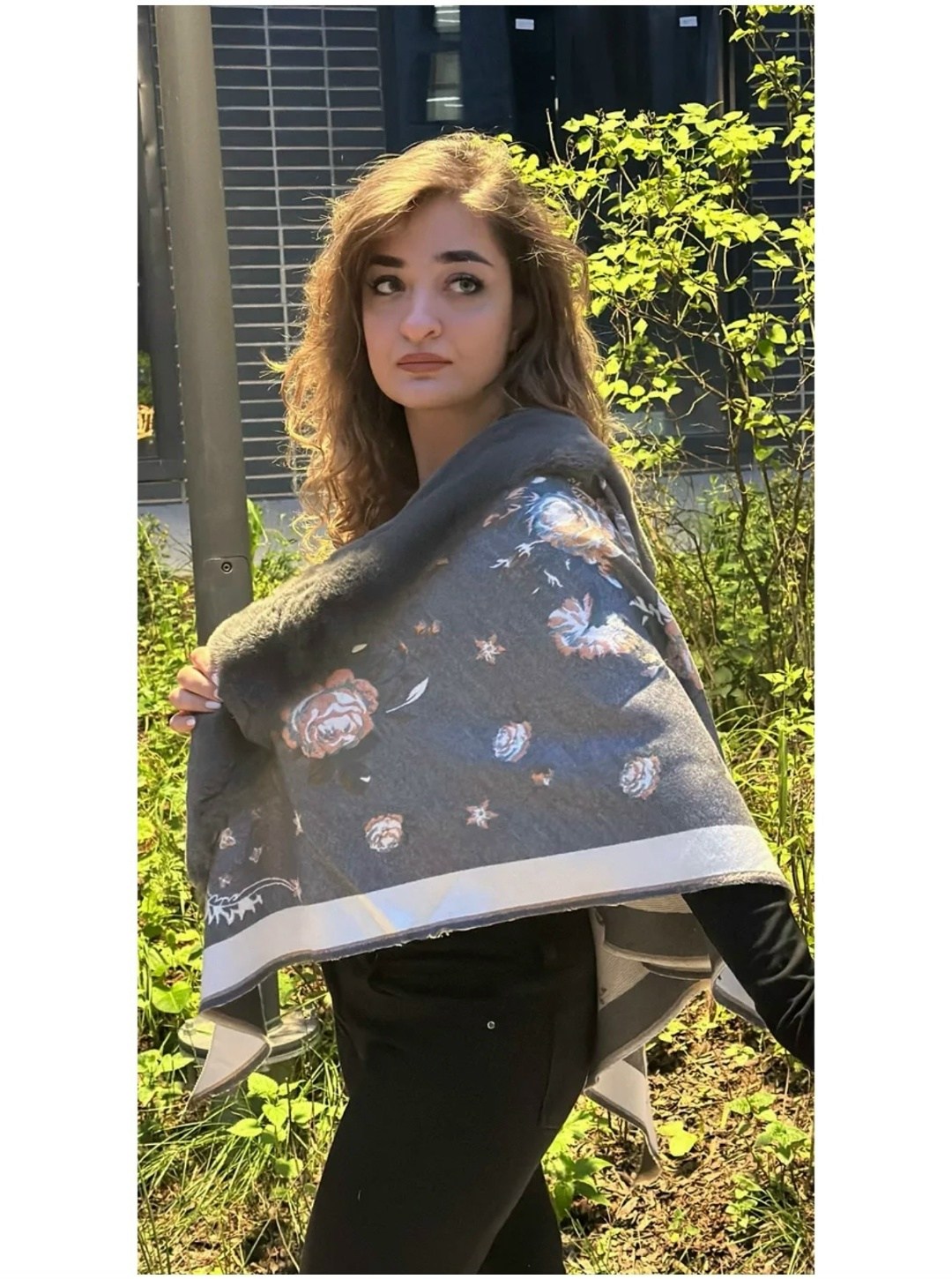 платок с мехом,павловопосадские платки,платки павлопосадские,народные накидки,женская накидка