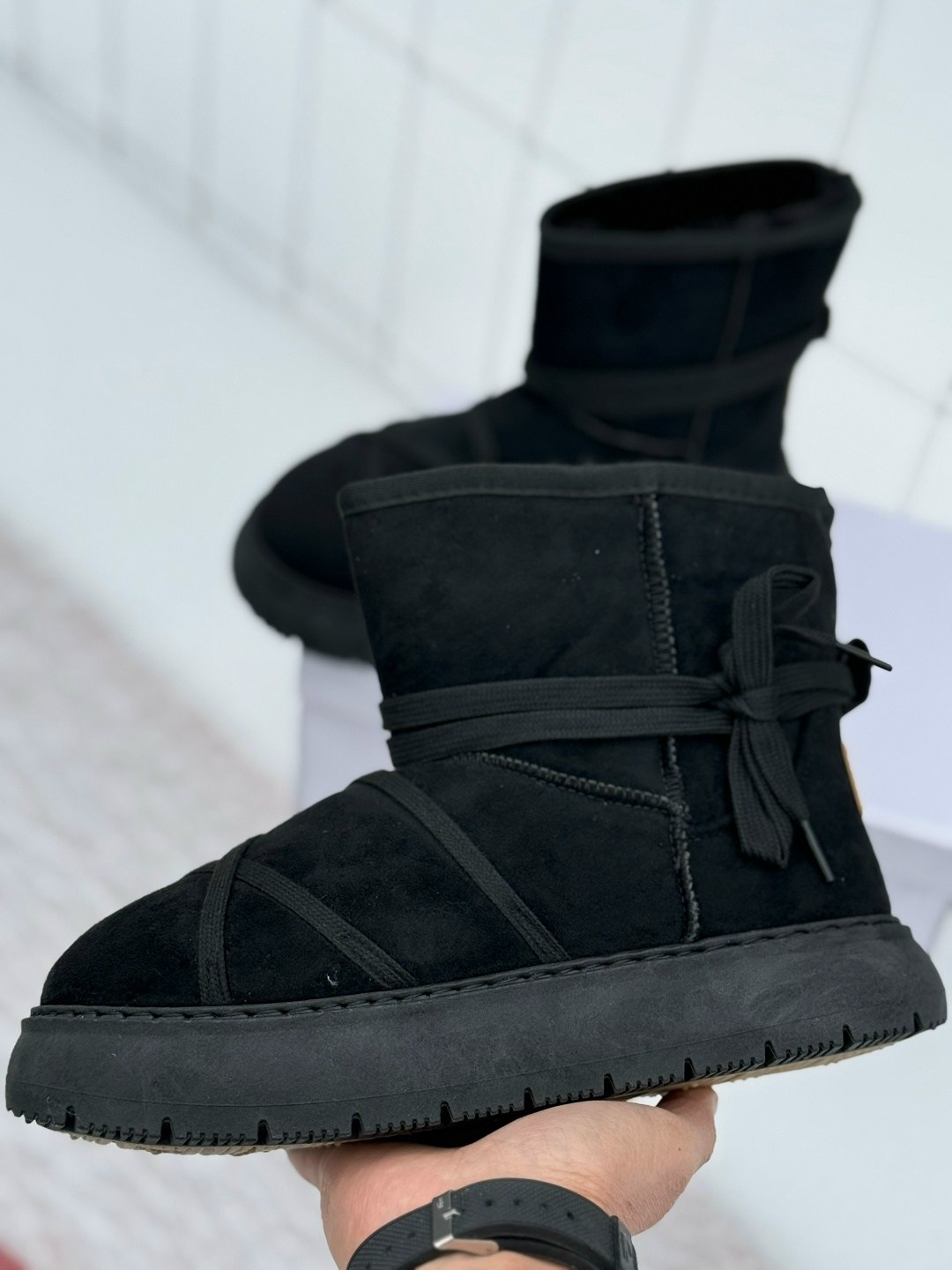 женские зимние угги с шнурками,,женские угги,дутики женские зимние сапоги с мехом matmazel 132717339,угги зимние натуральные di-shoes цвет черный