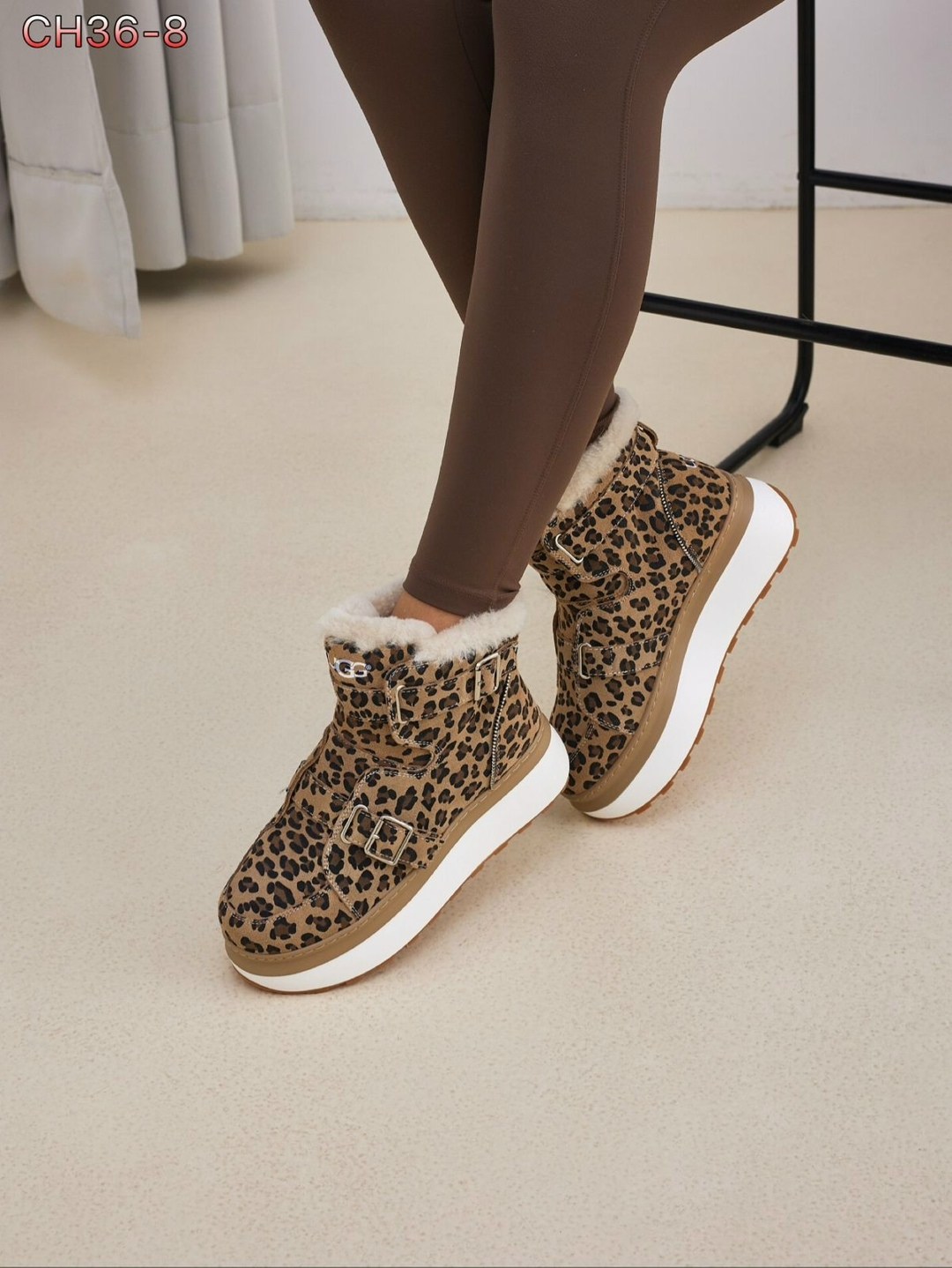 угги женские,,зимние угги на платформе,леопардовые угги,зимние женские угги