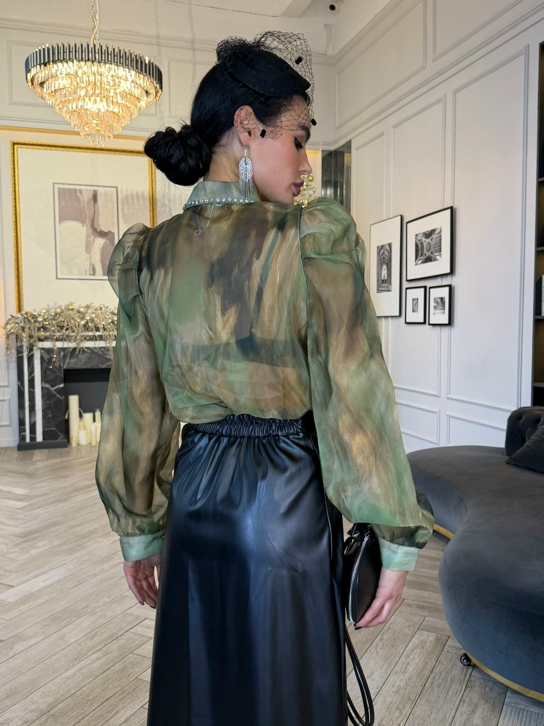 рубашка блузка из органзы miumiu cool casual wear,нарядная блузка,модная блузка,прозрачная блузка,женские блузки