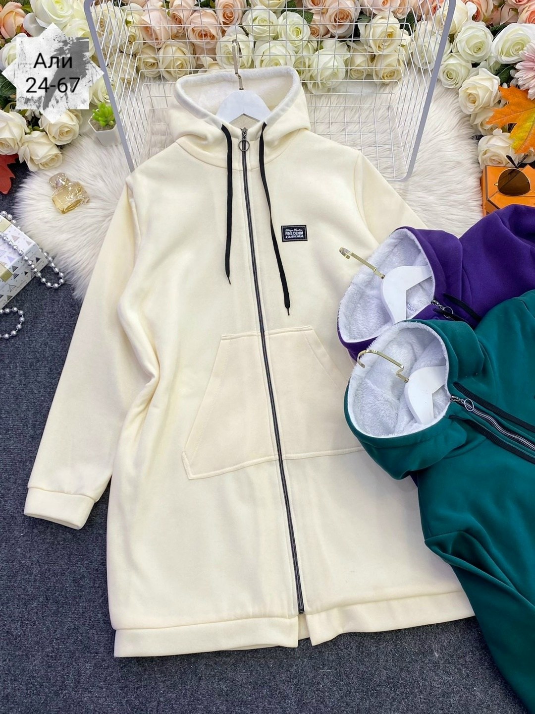 толстовка зеленая,толстовка женская,толстовка из футера с начесом,костюм на флисе,толстовка