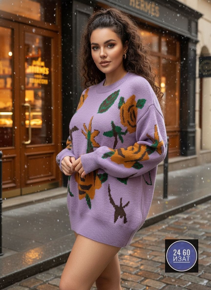 джемпер с розами,кофта вязаная,свитер,вязаные свитера,женские вязаные свитера