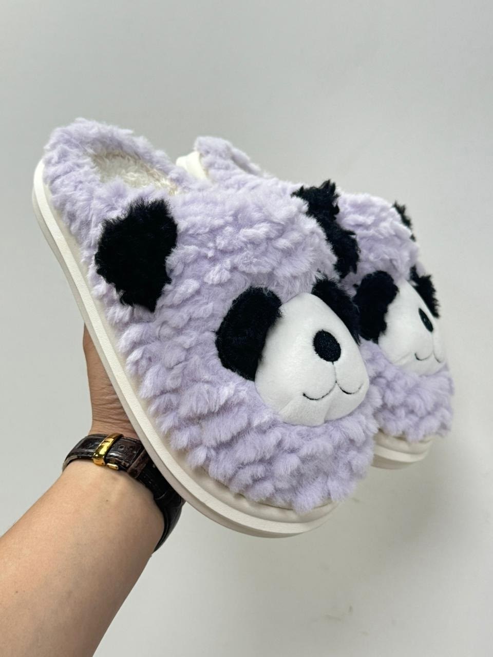 тапочки панда,домашние тапочки,плюшевые тапочки,тапочки мягкие,домашние тапочки пушистые
