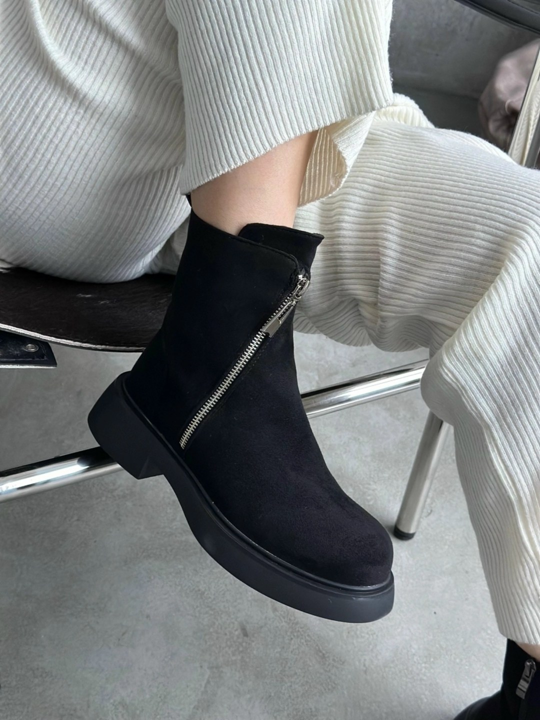 ,юничел замшевые зимние ботинки,ботинки женские,полусапоги,женская