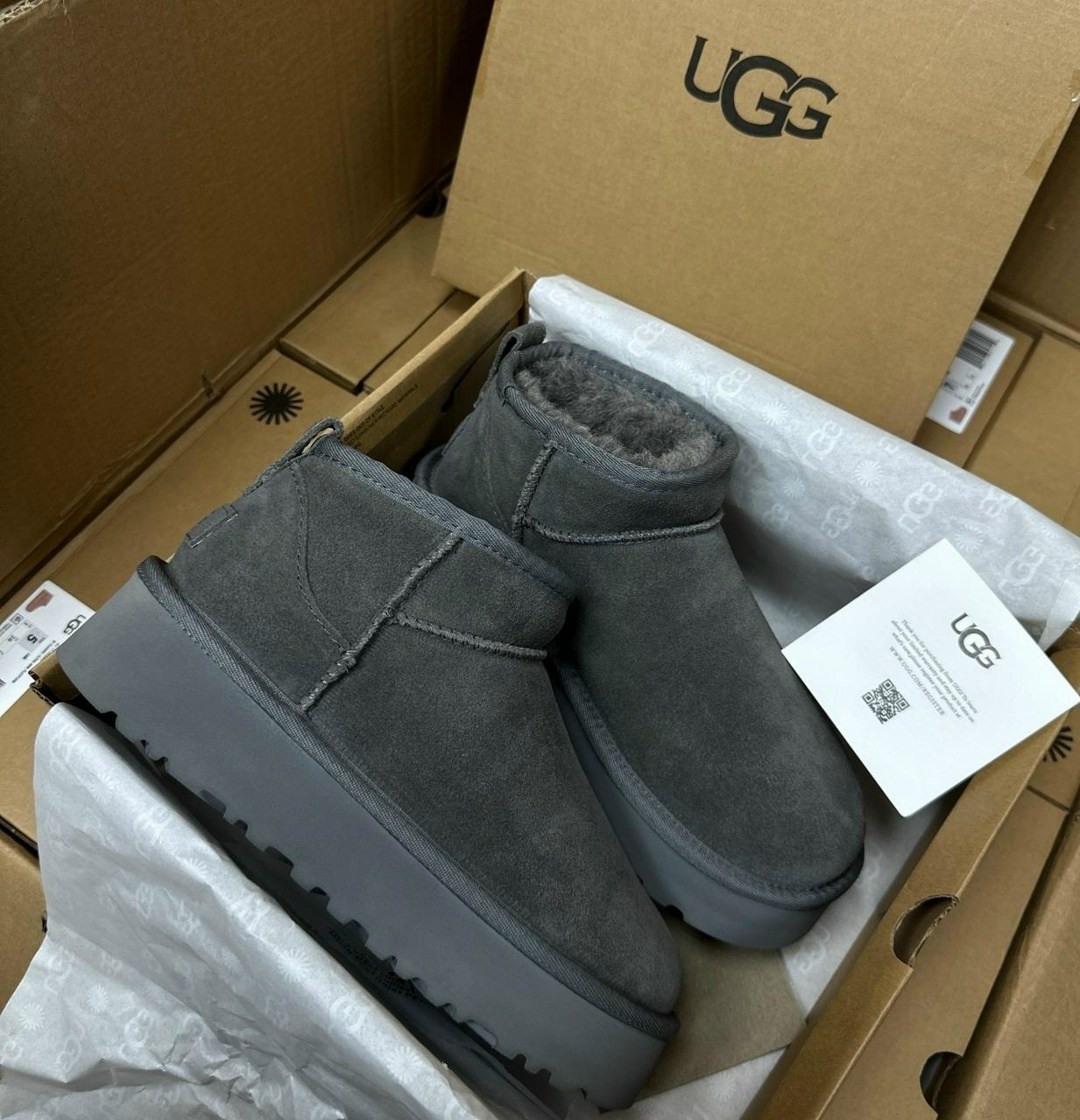 мужские угги ugg classic mini зимние,угги ugg серый er39,угги ugg серый er39 422794118,угги ugg classic ultra mini,мужские угги ультра мини ugg classic ultra mini - grey