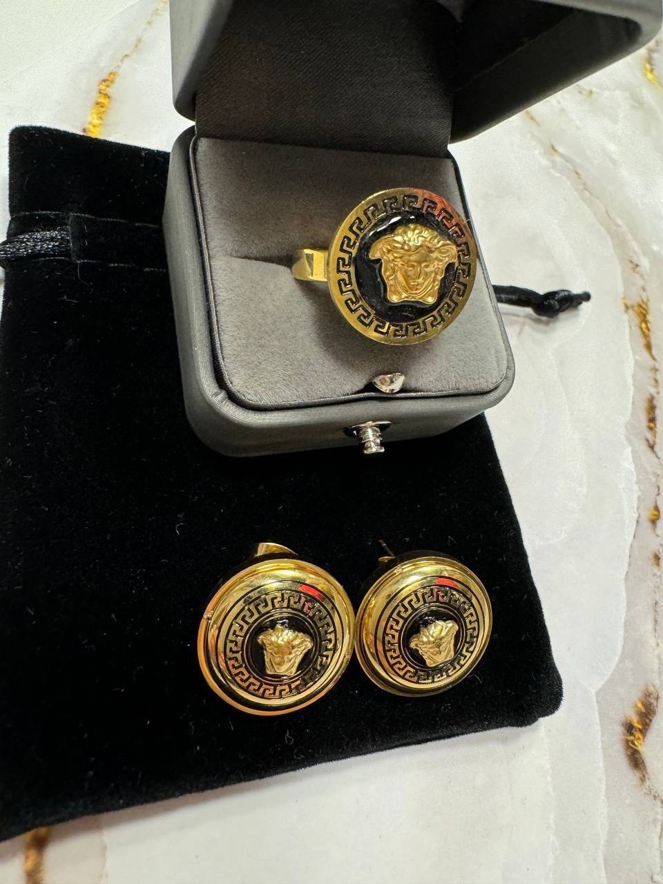 запонки версаче,серьги версаче круглые,серьги версаче,серьги версаче серебро,стиль версаче