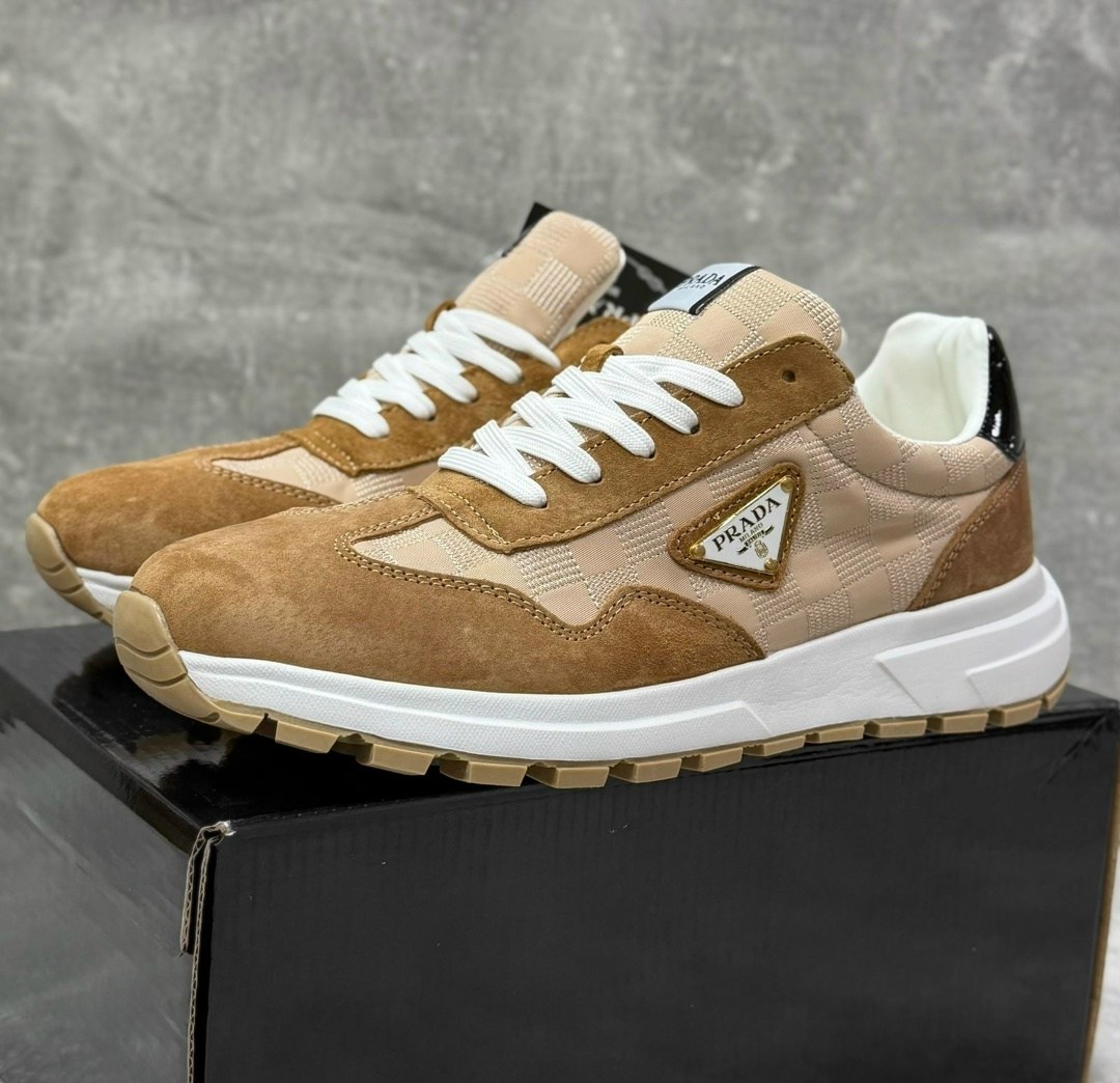 кроссовки prada,,мужские кроссовки prada,комбинированные кроссовки prada,кроссовки замшевые